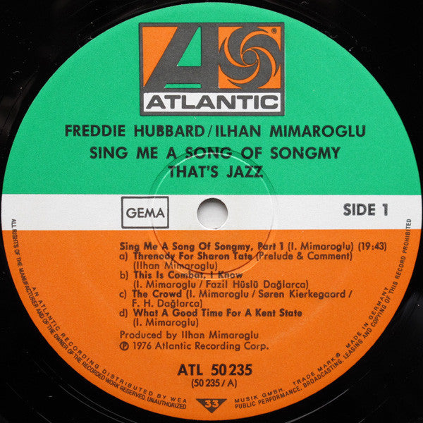 Freddie Hubbard / İlhan Mimaroğlu* : Sing Me A Song Of Songmy (LP, Album, RE, Gat)