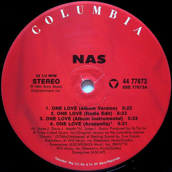 Nas ~ One Love (Vinyl) - Djungel & Jazz