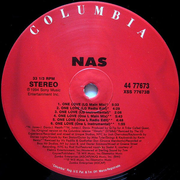 Nas ~ One Love (Vinyl) - Djungel & Jazz