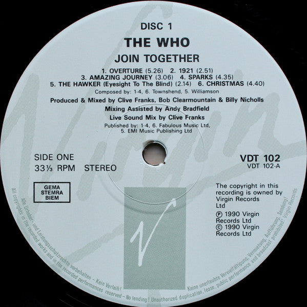 The Who ~ Join Together (Vinyl) - Djungel & Jazz