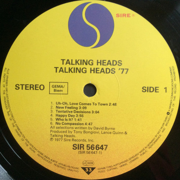 Talking Heads ~ Talking Heads: 77 (Vinyl) - Djungel & Jazz