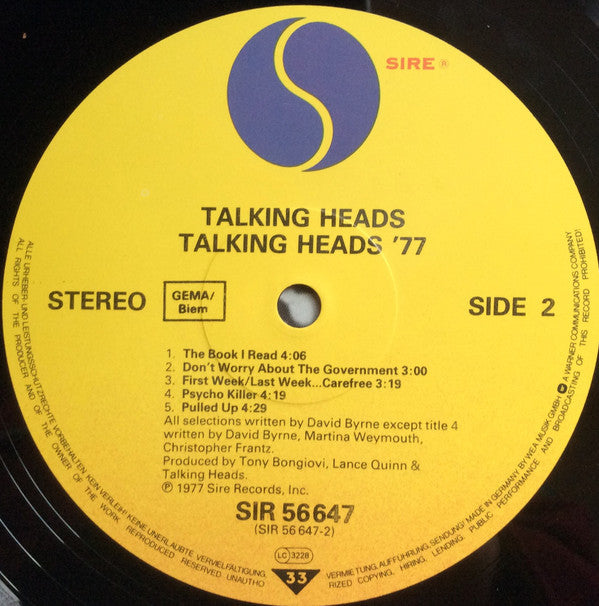 Talking Heads ~ Talking Heads: 77 (Vinyl) - Djungel & Jazz