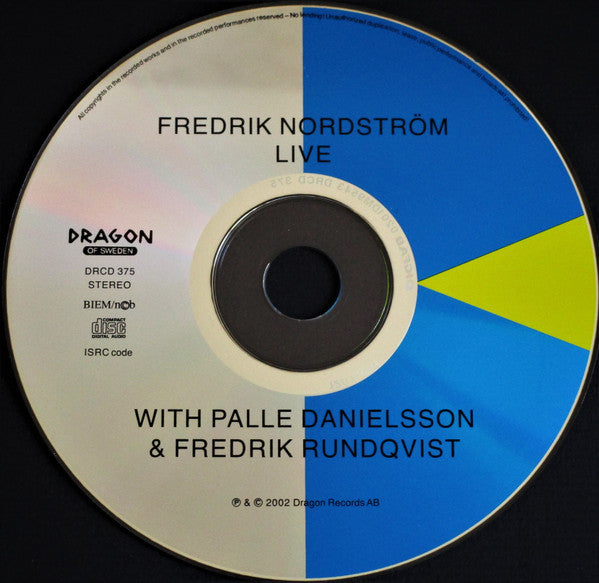 Fredrik Nordström With Palle Danielsson And Fredrik Rundqvist ~ Live (Vinyl) - Djungel & Jazz