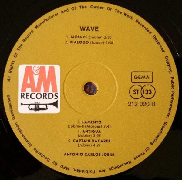 Antonio Carlos Jobim ~ Wave (Vinyl) - Djungel & Jazz