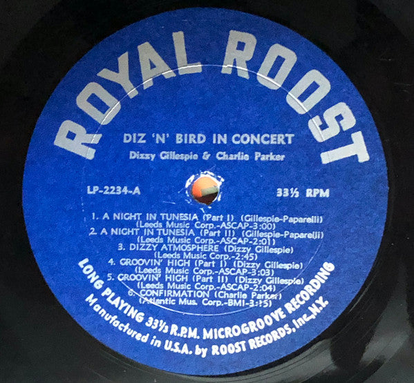 Dizzy Gillespie & Charlie Parker ~ Diz 'N' Bird In Concert (Vinyl) - Djungel & Jazz