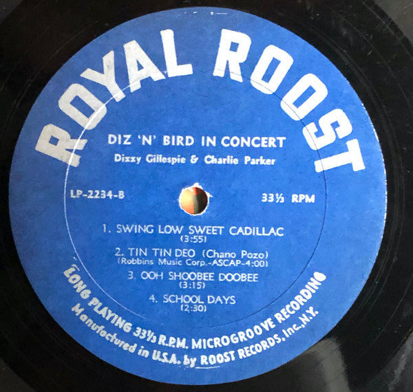 Dizzy Gillespie & Charlie Parker ~ Diz 'N' Bird In Concert (Vinyl) - Djungel & Jazz