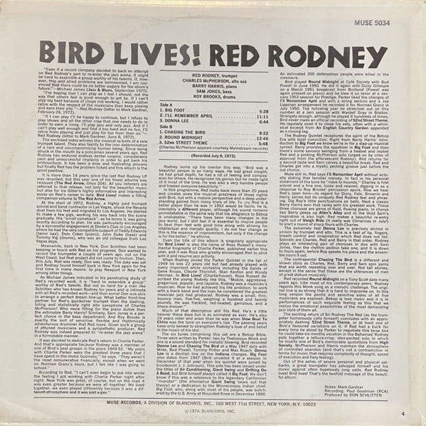 Red Rodney ~ Bird Lives! (Vinyl) - Djungel & Jazz