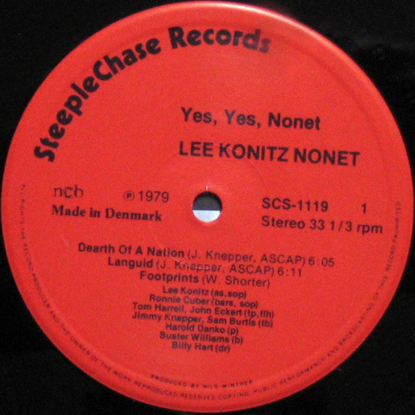 Lee Konitz Nonet ~ Yes, Yes, Nonet (Vinyl) - Djungel & Jazz