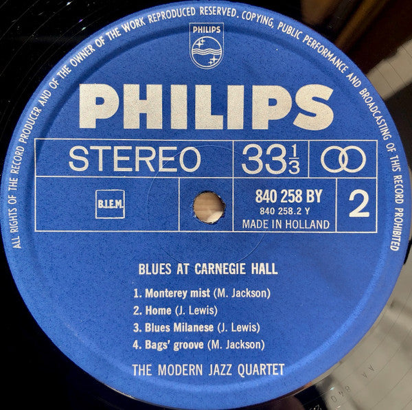 The Modern Jazz Quartet ~ Blues At Carnegie Hall (Vinyl) - Djungel & Jazz