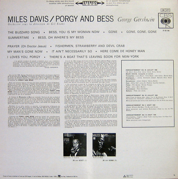 Miles Davis ~ Porgy And Bess (Vinyl) - Djungel & Jazz