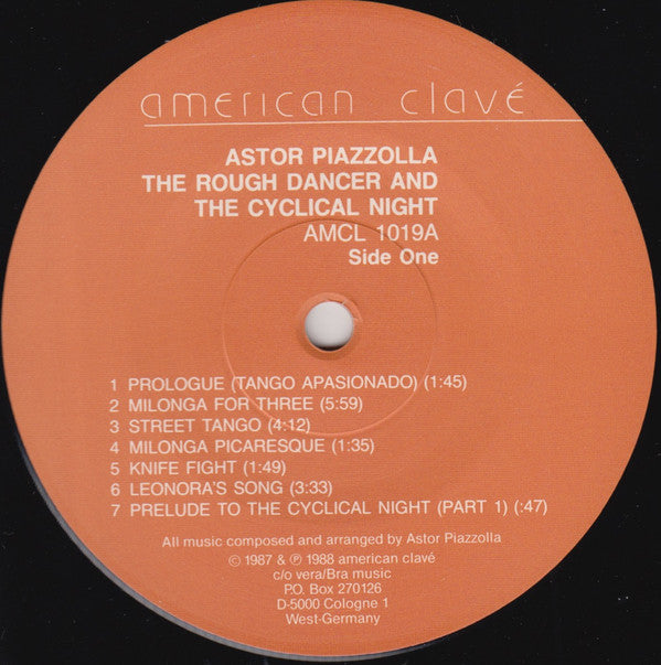 Astor Piazzolla ~ The Rough Dancer And The Cyclical Night (Tango Apasionado) (Vinyl) - Djungel & Jazz