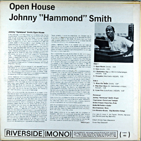 Johnny "Hammond" Smith* : Open House! (LP, Album)