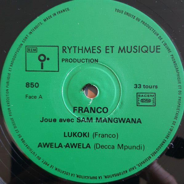 Franco Joue Avec Sam Mangwana ~ Franco Joue Avec Sam Mangwana (Vinyl) - Djungel & Jazz