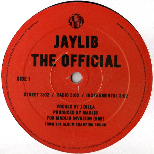 Jaylib ~ The Red / The Official (Vinyl) - Djungel & Jazz