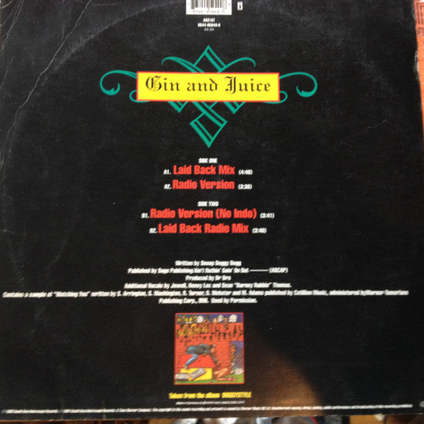 Snoop Dogg ~ Gin & Juice (Vinyl) - Djungel & Jazz