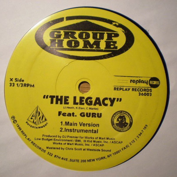 Group Home ~ The Legacy (Vinyl) - Djungel & Jazz