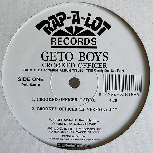Geto Boys ~ Crooked Officer (Vinyl) - Djungel & Jazz