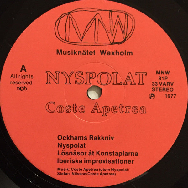 Coste Apetrea ~ Nyspolat (Vinyl) - Djungel & Jazz