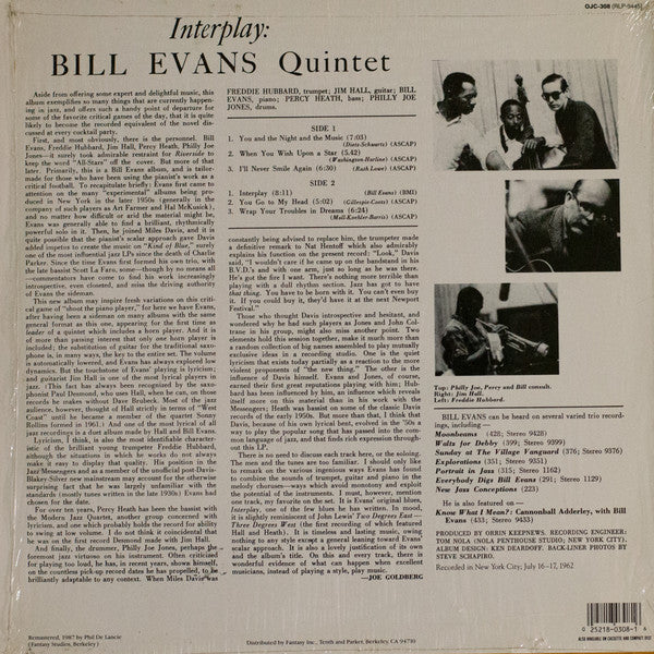 Bill Evans ~ Interplay (Vinyl) - Djungel & Jazz