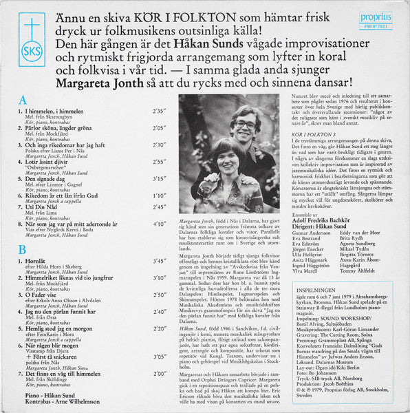 Margareta Jonth · Håkan Sund · Adolf Fredriks Bachkör ~ Det Finns En Väg (Vinyl) - Djungel & Jazz
