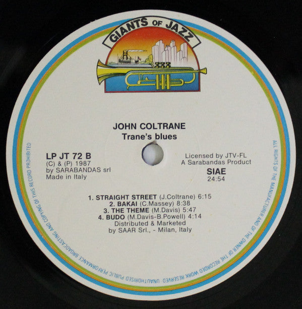 John Coltrane ~ Trane's Blues (Vinyl) - Djungel & Jazz