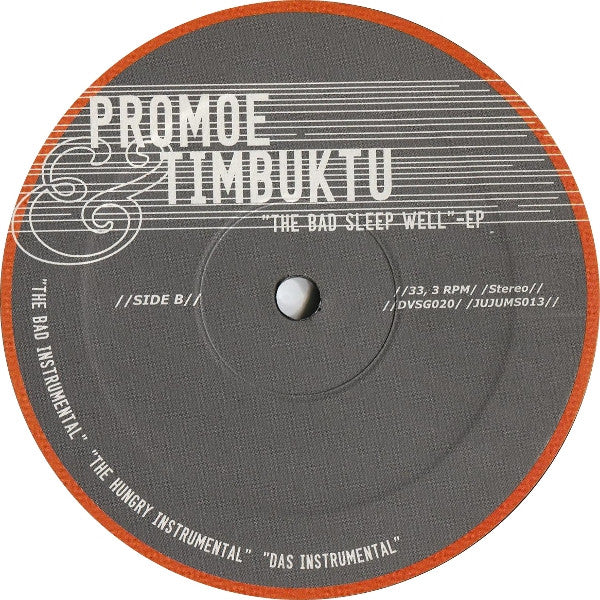 Promoe & Timbuktu : The Bad Sleep Well (12", EP)