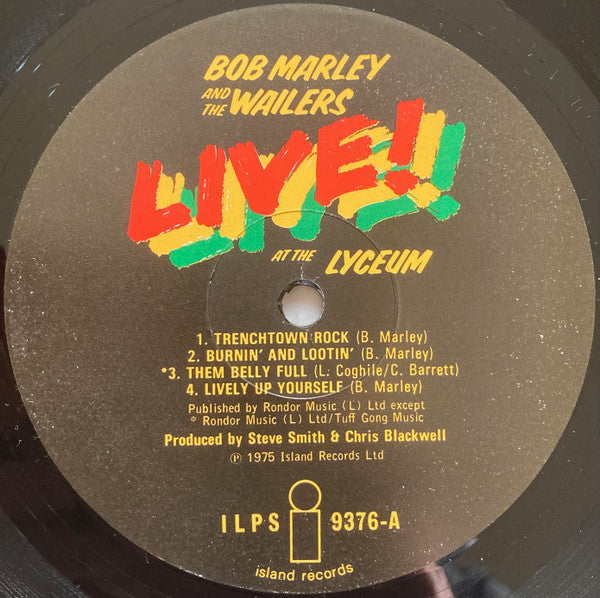 Bob Marley & The Wailers : Live! (LP, Album, RE, EMI)