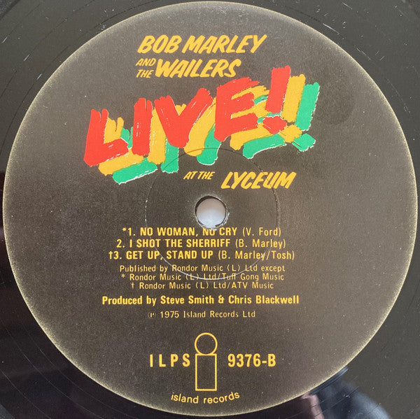 Bob Marley & The Wailers : Live! (LP, Album, RE, EMI)