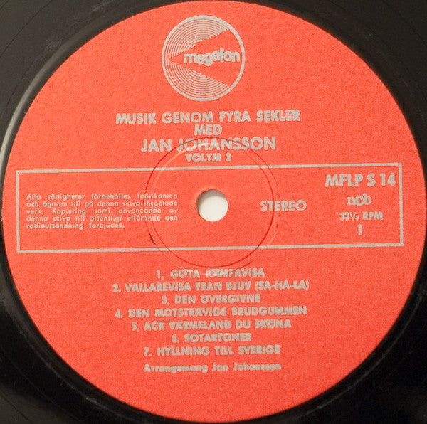 Jan Johansson ~ Musik Genom Fyra Sekler (Vinyl) - Djungel & Jazz