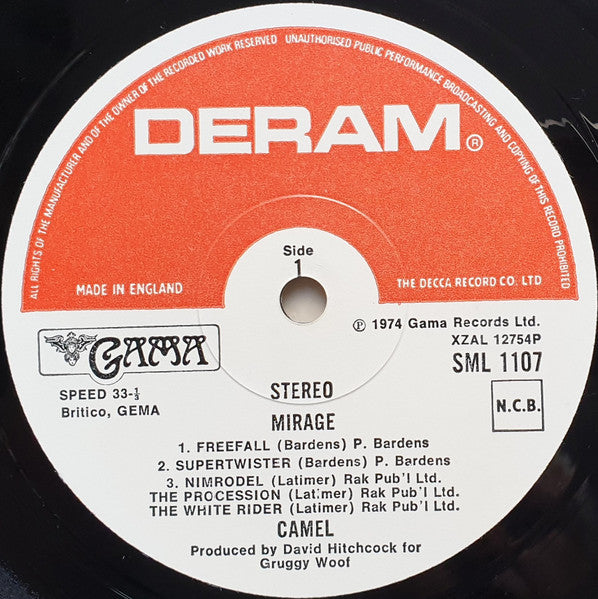 Camel ~ Mirage (Vinyl) - Djungel & Jazz
