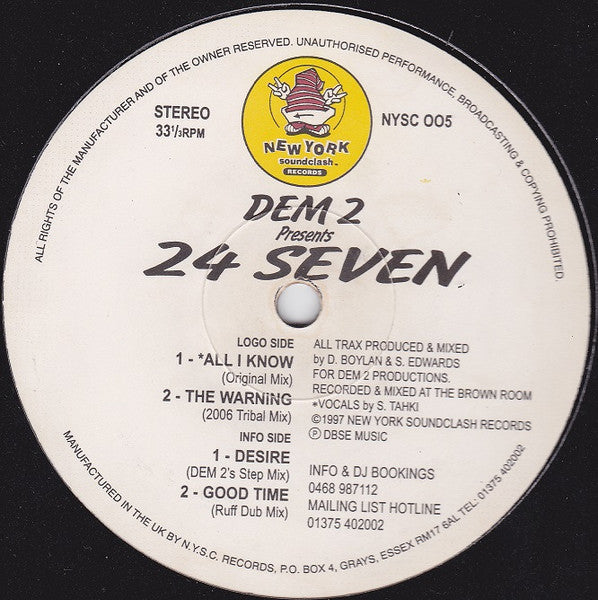 Dem 2 : 24 Seven (12")