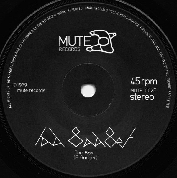 Fad Gadget ~ Back To Nature / The Box (Vinyl) - Djungel & Jazz