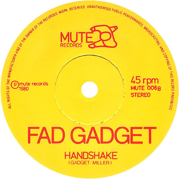 Fad Gadget ~ Ricky's Hand / Handshake (Vinyl) - Djungel & Jazz