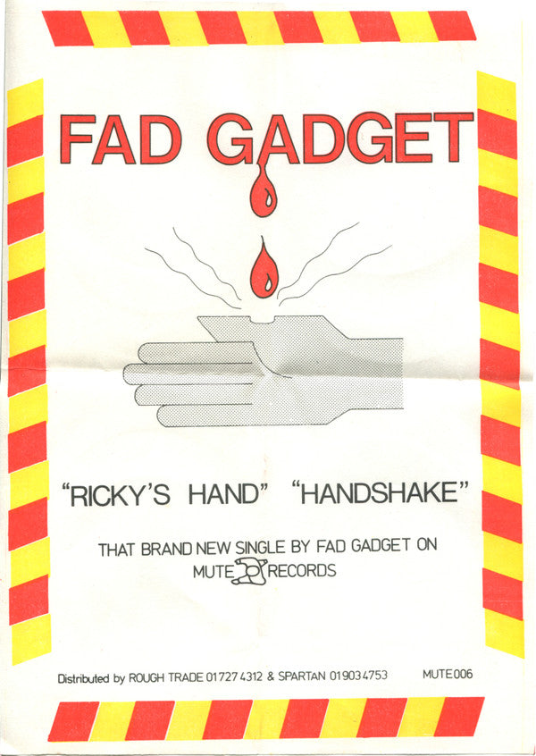 Fad Gadget ~ Ricky's Hand / Handshake (Vinyl) - Djungel & Jazz