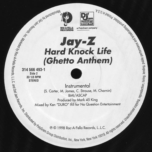 Jay-Z ~ Hard Knock Life (Ghetto Anthem) (Vinyl) - Djungel & Jazz