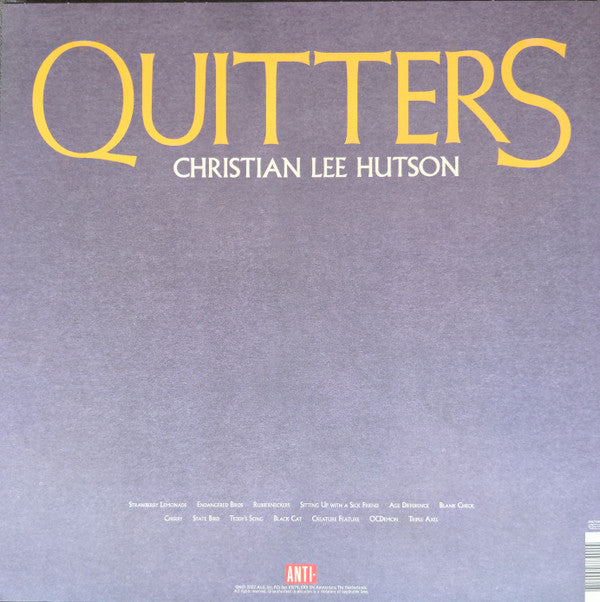 Christian Lee Hutson ~ Quitters (Vinyl) - Djungel & Jazz