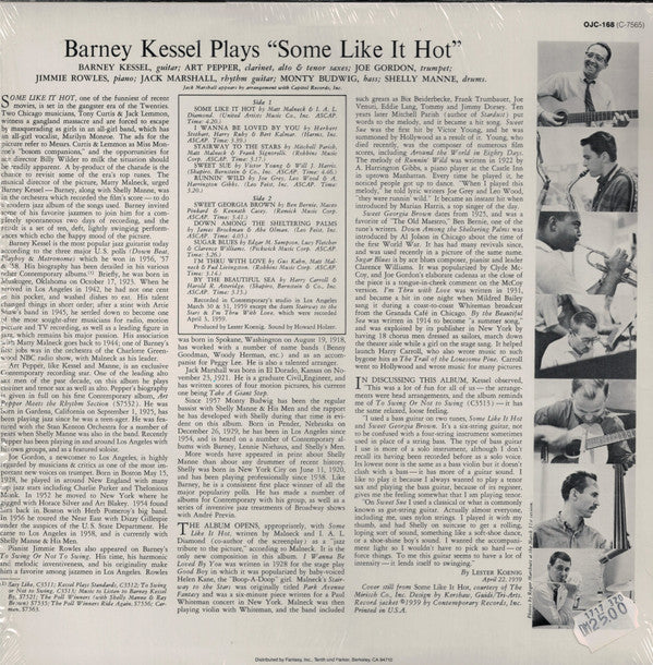 Barney Kessel ~ Some Like It Hot (Vinyl) - Djungel & Jazz