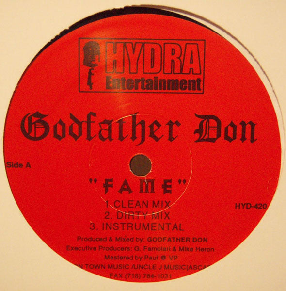 Godfather Don ~ Fame / Da Bomb Baby (Vinyl) - Djungel & Jazz