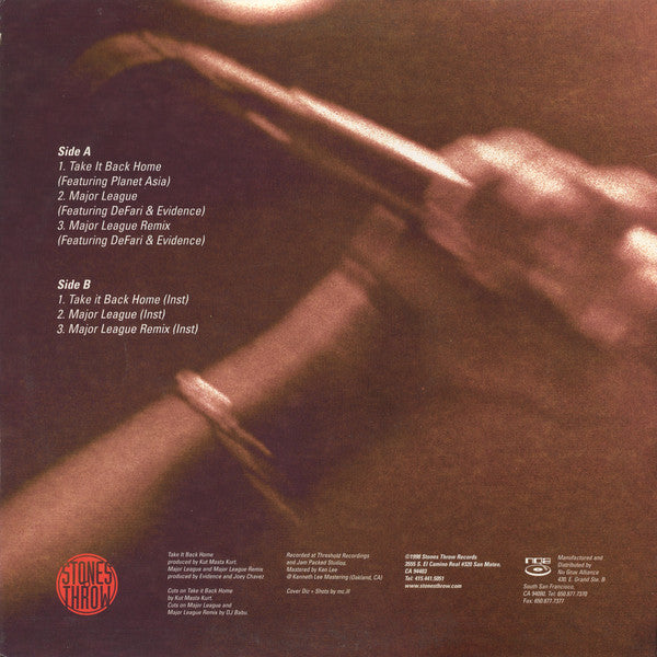 Rasco ~ Take It Back Home / Major League (Remix) (Vinyl) - Djungel & Jazz