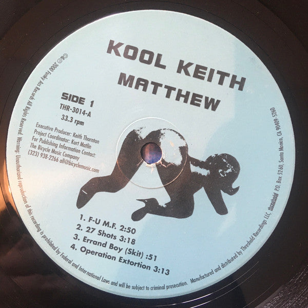 米2discs LP Kool Keith Matthew & Son THR3014 FUNKY ASS RECORDS /00520 2xLP: Kool Keith - Matthew