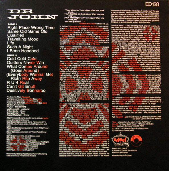 Dr. John ~ I Been Hoodood (Vinyl) - Djungel & Jazz