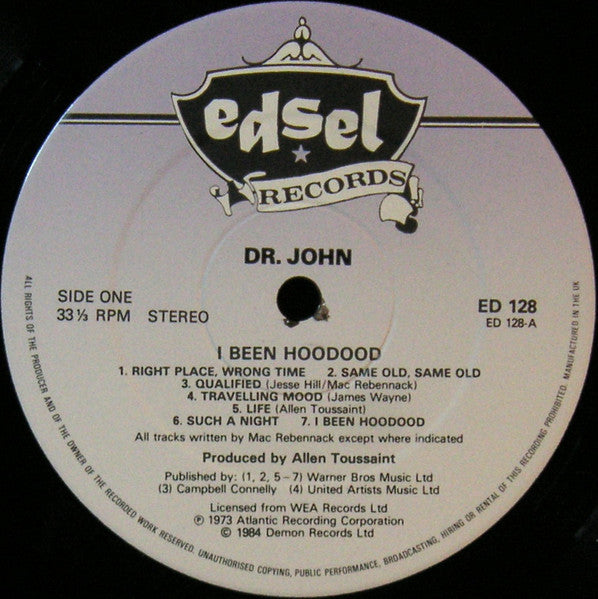 Dr. John ~ I Been Hoodood (Vinyl) - Djungel & Jazz