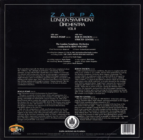 Zappa / London Symphony Orchestra Conducted By Kent Nagano ~ London Symphony Orchestra: Zappa Vol II (Vinyl) - Djungel & Jazz