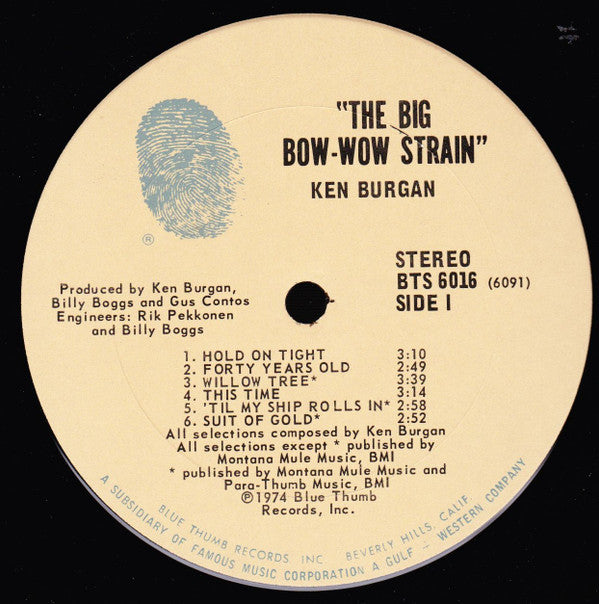 Ken Burgan : The Big Bow-Wow Strain (LP, Album)