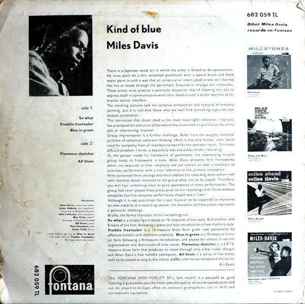 Miles Davis ~ Kind Of Blue (Vinyl) - Djungel & Jazz