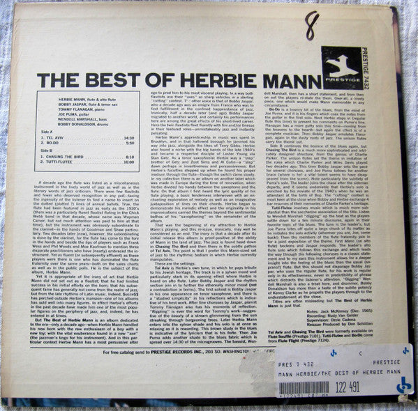 Herbie Mann ~ The Best Of Herbie Mann (Vinyl) - Djungel & Jazz