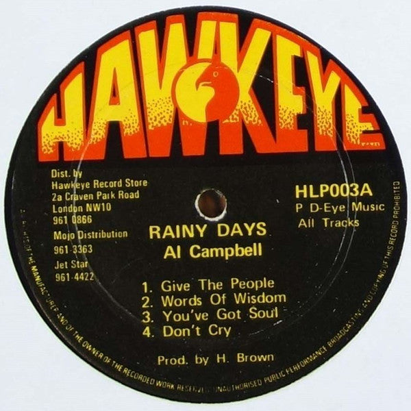 Al Campbell : Rainy Days (LP, Album)