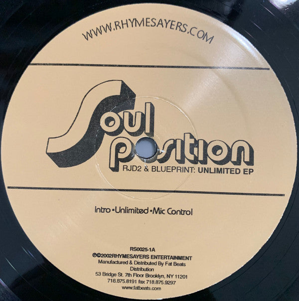 Soul Position ~ Unlimited EP (Vinyl) - Djungel & Jazz