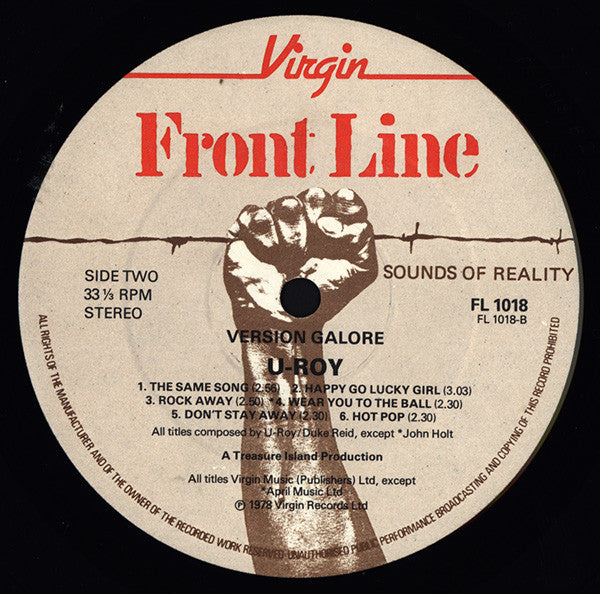 U-Roy : Version Galore (LP, Album, RE)