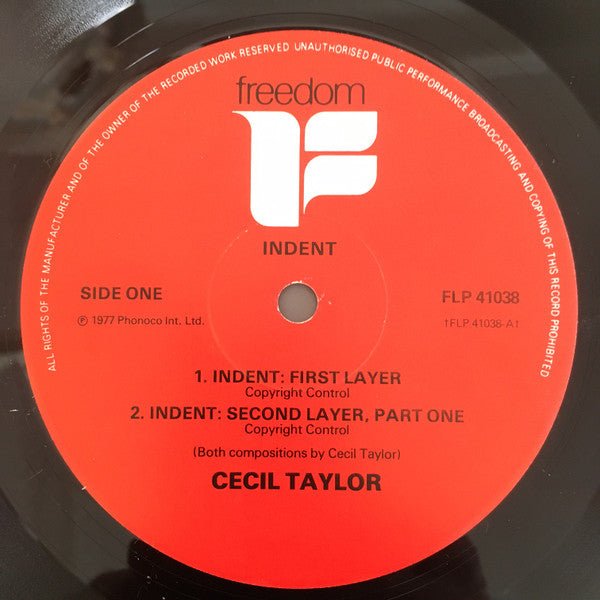 Cecil Taylor ~ Indent (Vinyl) - Djungel & Jazz